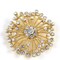 1.75" Starburst Rhinestone Brooch Gold Elegant Pin for Dresses, Gift Boxes & DIY Decor